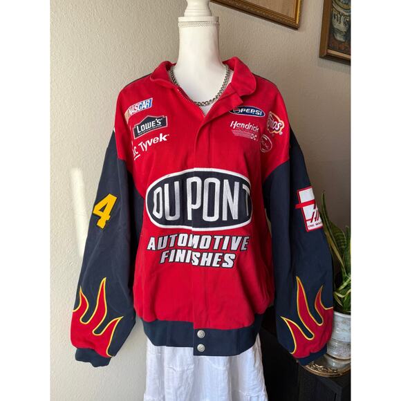 Vintage DuPont Flame Nascar Racing Jacket Jeff Gordon